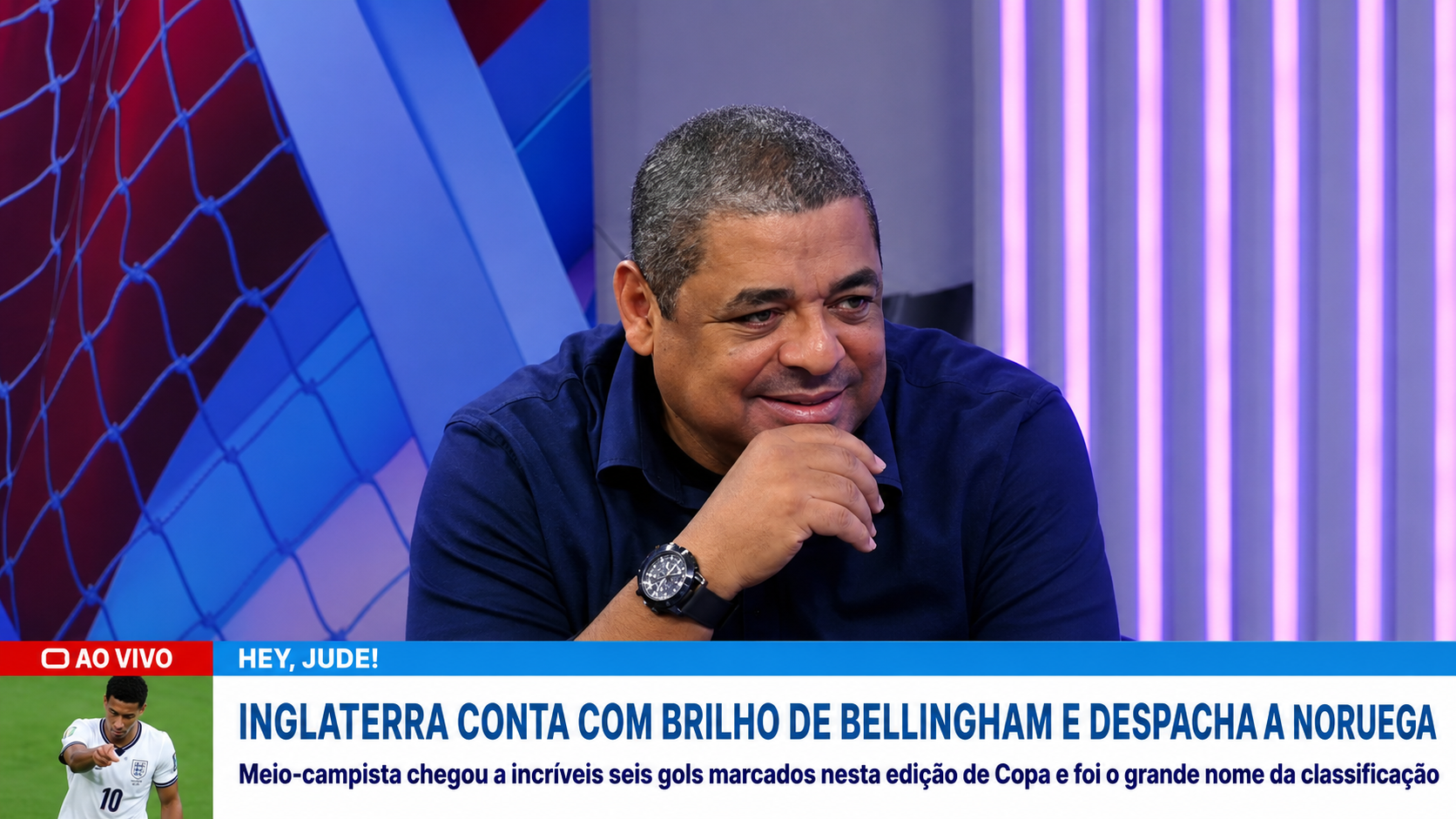 Comentaristas da imprensa esportiva analisando ao vivo a eliminação do Brasil e o vídeo da CBF na Copa 2026