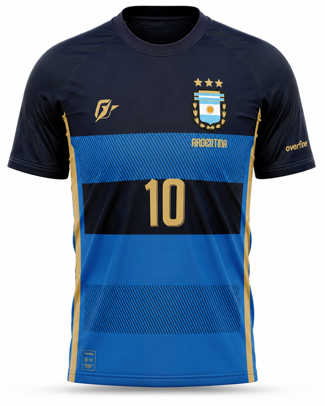 Camiseta Filtro UV Argentina Copa Tri Campeã número 10