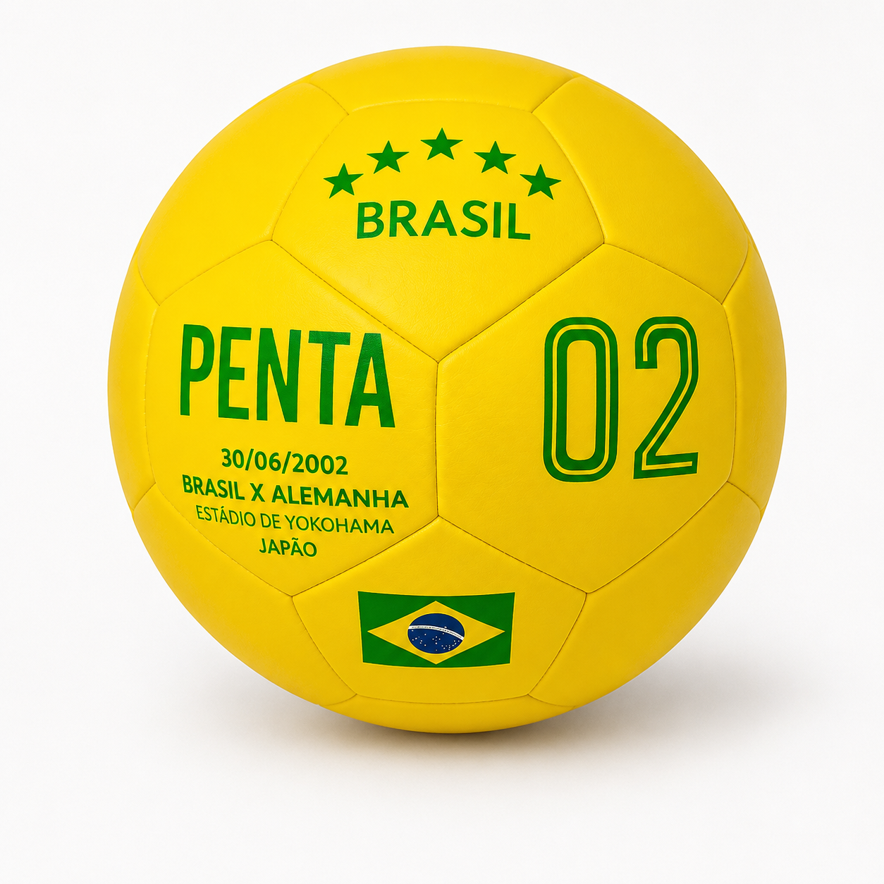 Bola Brasil 2002 PENTA futebol de campo - modelo BRA-CPO-002