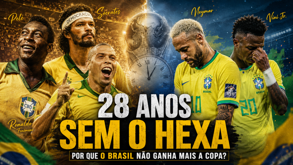 Craques da Seleção Brasileira do passado e presente, 28 anos sem o hexa