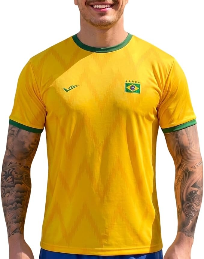 Camisa do Brasil masculina amarela de torcedor