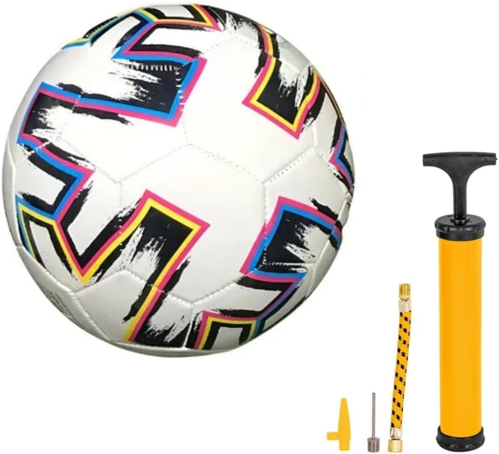 Kit bola de futebol de campo tamanho 5 com bomba de ar e acessórios