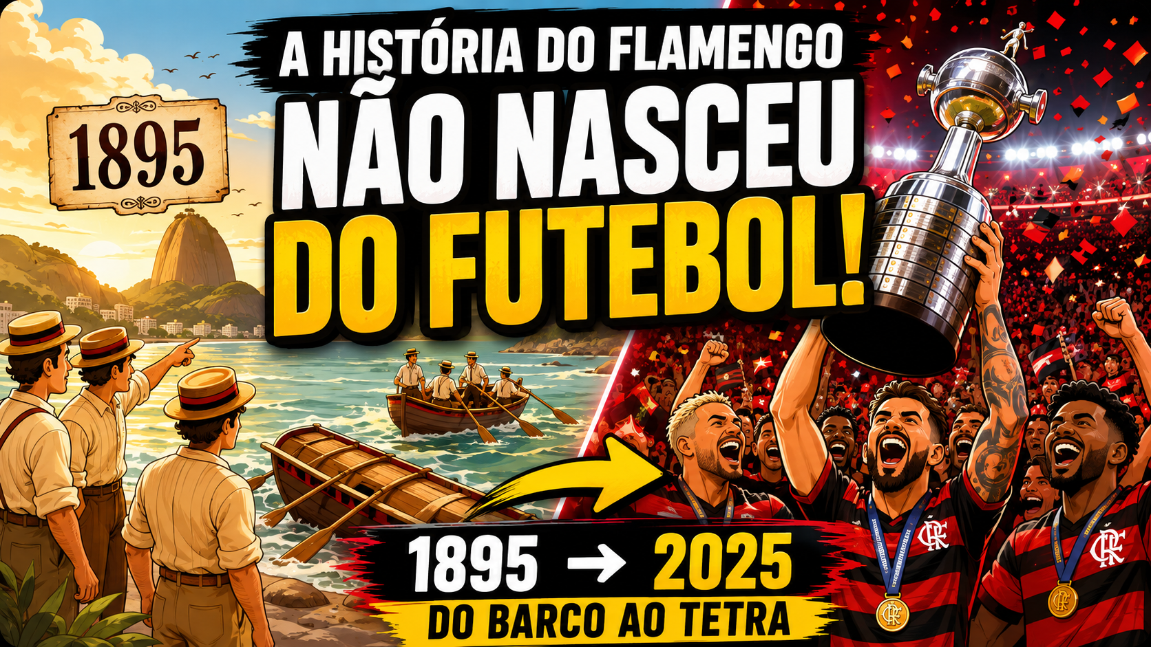 A história do Flamengo de 1895 a 2025: dos fundadores remadores ao título da Libertadores