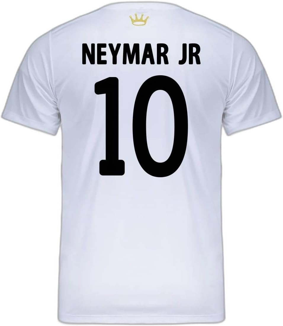Camisa branca com nome Neymar Jr e número 10
